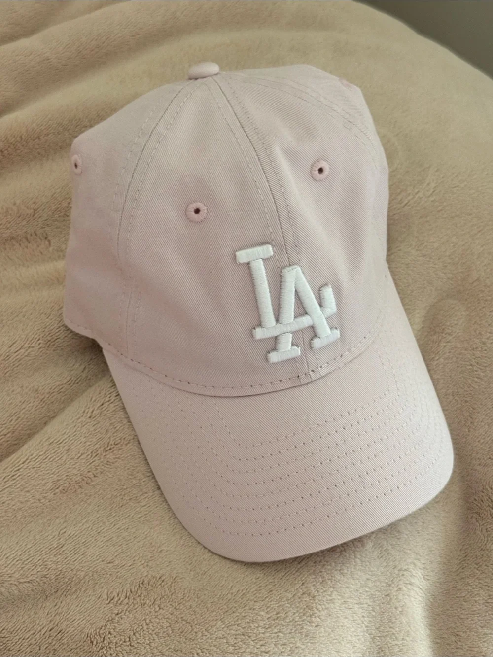 New Era Light Pink Baseball Cap with White Logo